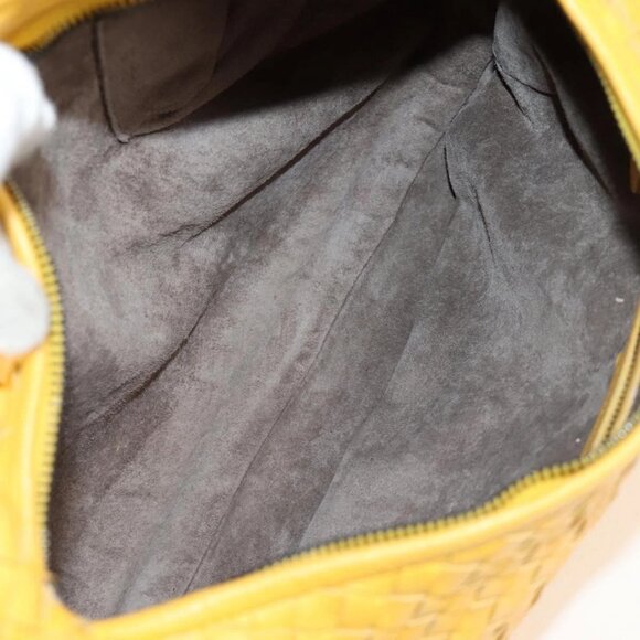 BOTTEGA VENETA INTRECCIATO Hobo Bag Leather Yellow - Picture 8 of 16